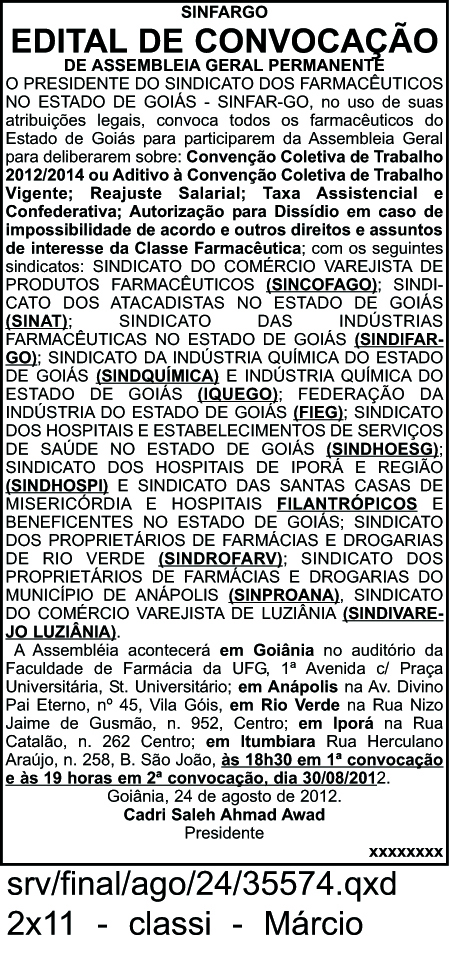 Assembleia do Sinfar